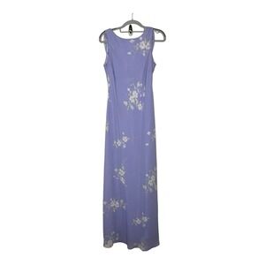 Vintage Chelsea Nites Womens Dress 6 Lilac Purple Floral Cowl Back Y2K 90 Fairy